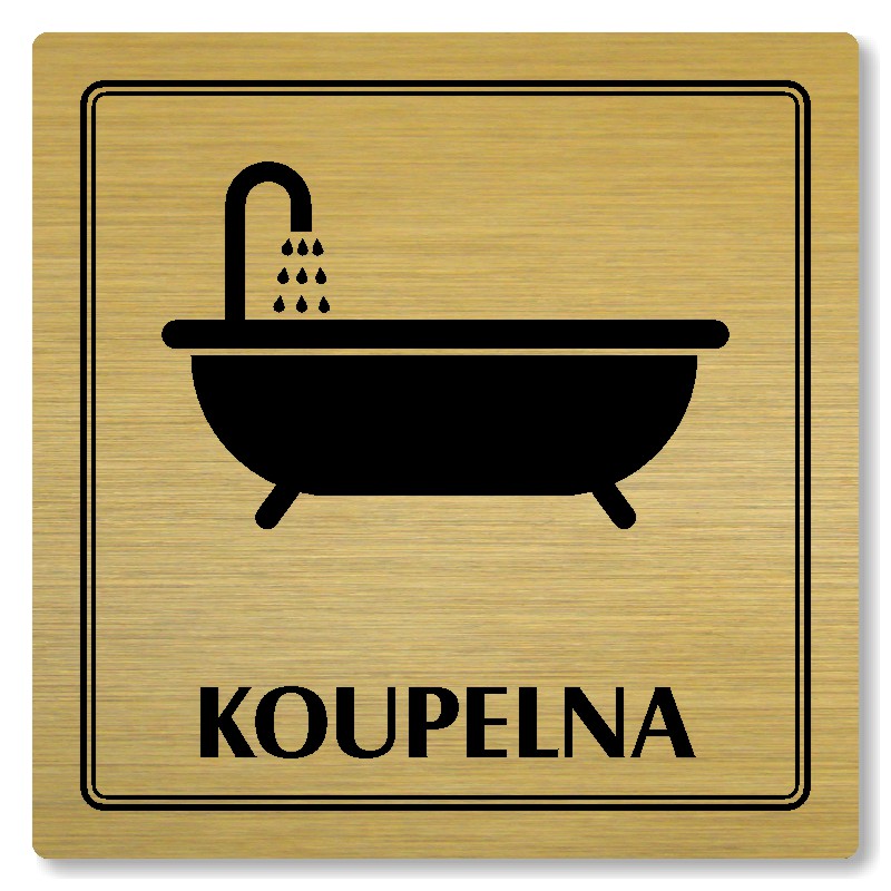 Koupelna, 80x80mm, zlatá, Utah